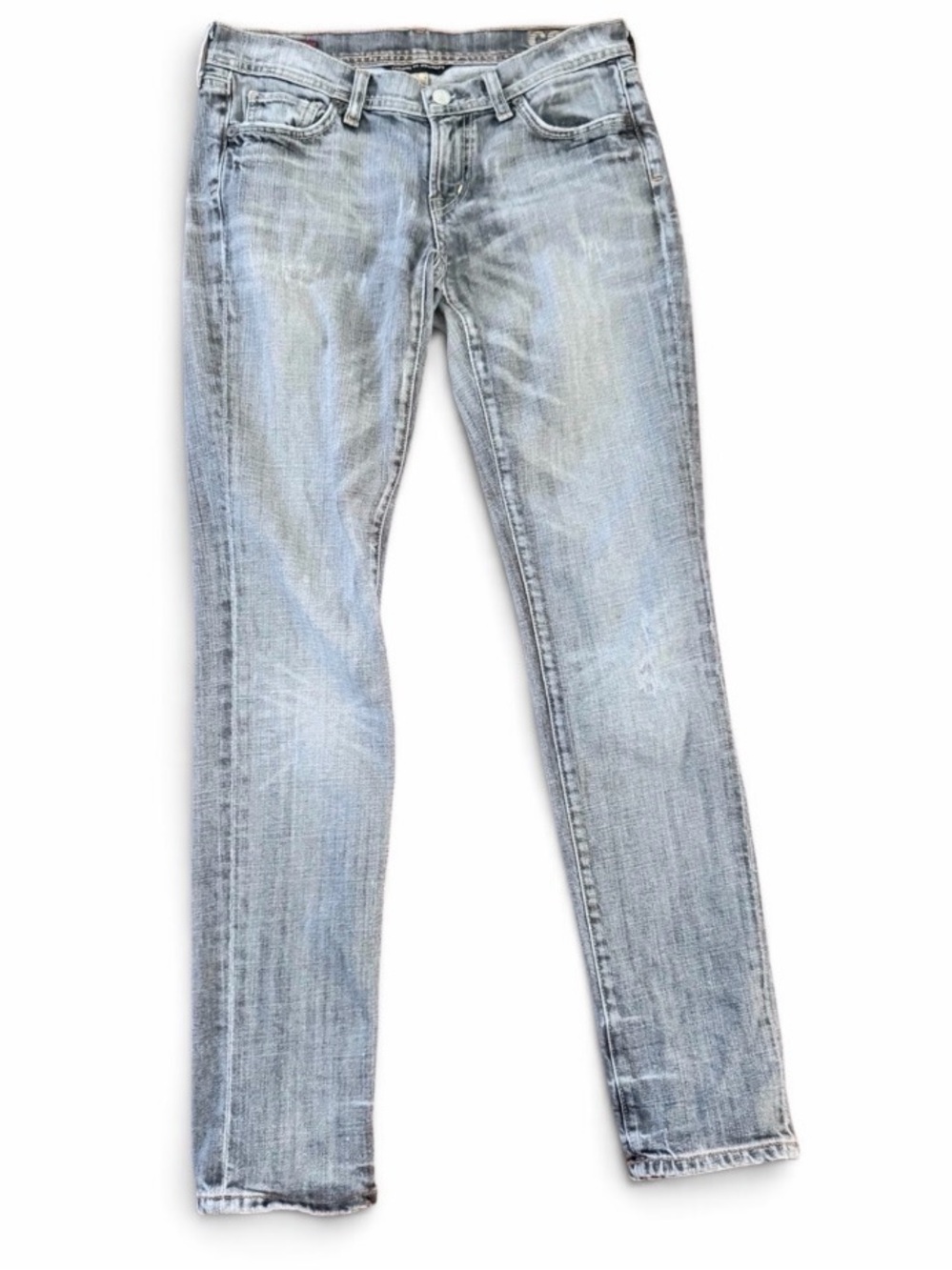Citizens of Humanity Avedon Skinny Leg Jeans Faded Gray Black Size 28